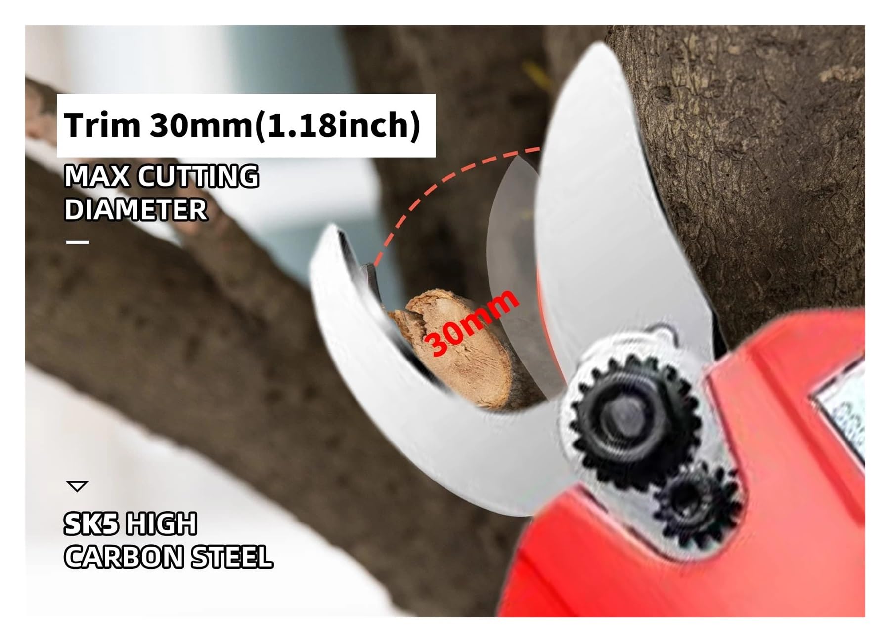 Tijeras de podar eléctricas con pantalla LED, podadora eléctrica inalámbrica profesional, podadoras a batería(3)
