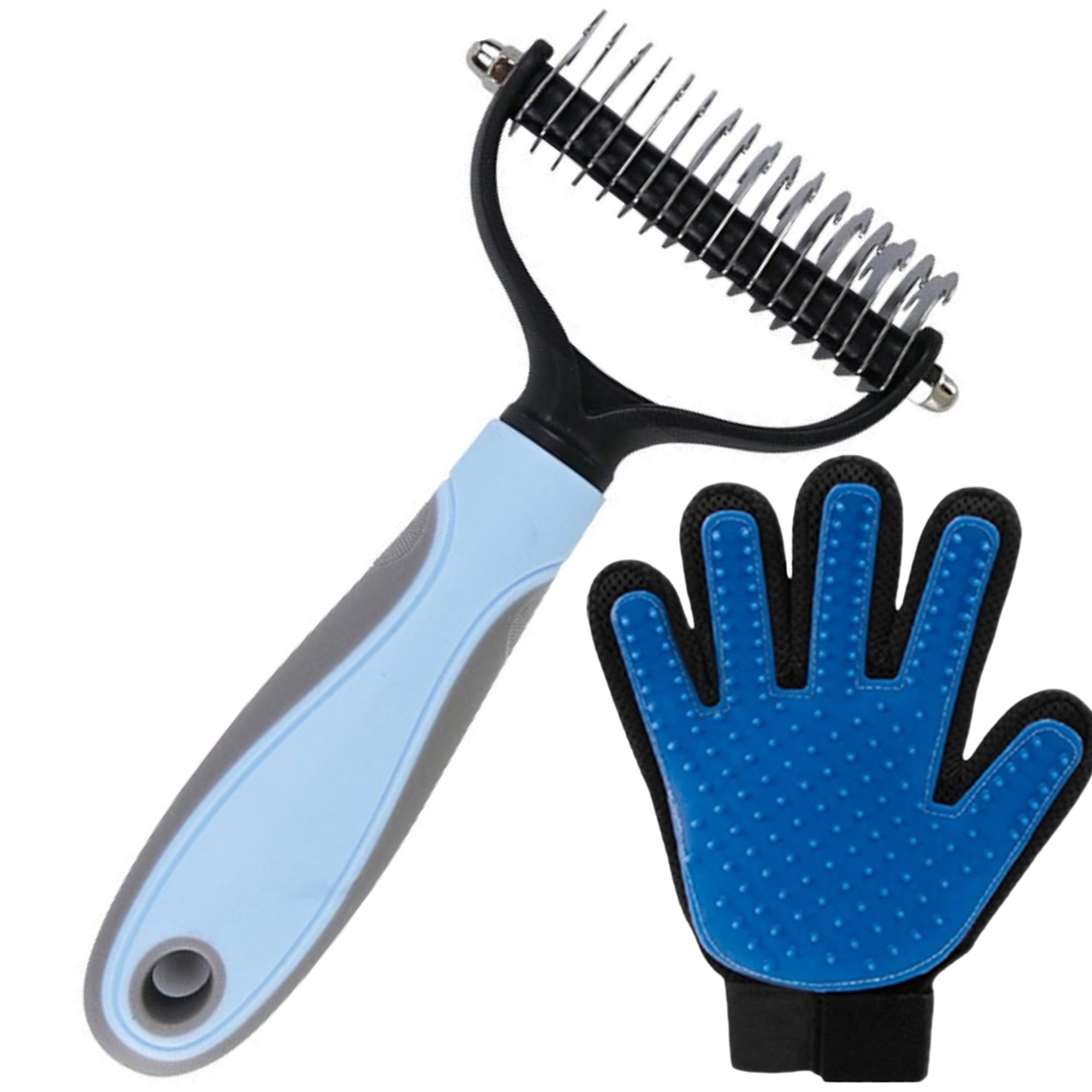 Cepillo para Perros: Peine para Perros y Gatos Doblle Cara Cepillo Deslanador Perro Pelo Largo Cepillo peroo Accesorios de Cepillado para Mascotas Cepillo para Gatos ¡Mantén El Pelaje Impecable!