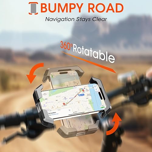 Miniatura 6 de Soporte de teléfono para bicicleta de montaña soporte de bloqueo antivibraciones de alta resistencia - Soporte de liberación rápida con una sola