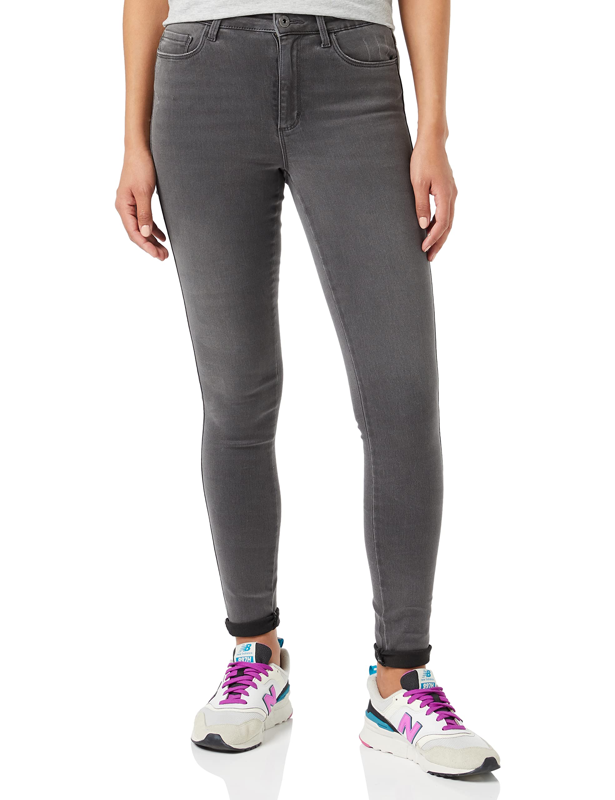 Only Women's Grey (Dark Grey Denim Dark Grey Denim) Onlroyal High Sk Dnm Jeans Bj312 Noos Skinny Jeans, Grey (Dark Denim Dark Denim), W27/L30 (Manufacturer : Large