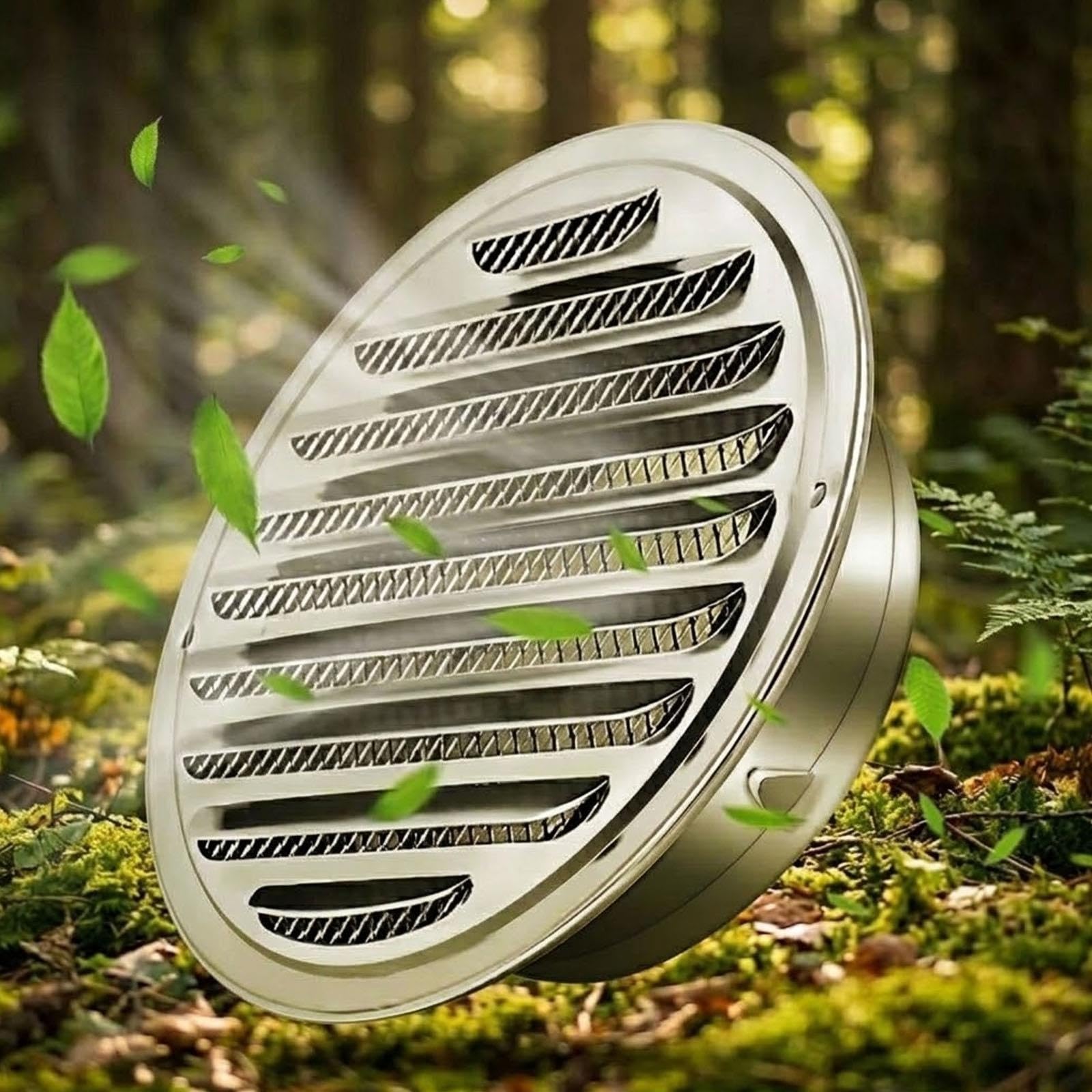 Griglia Ventilazione In Acciaio Inox con Zanzariera, Griglia Aerazione A Parete 50-300mm Cappa di Scarico Rotonda, Copertura di Ventilazione per Presa d'Aria Garage Cucina Bagno Cantina(250mm/9.8in)