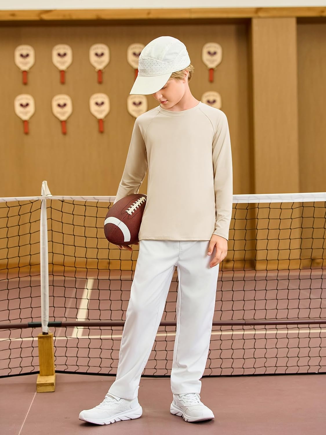 Haloumoning Boys Long Sleeve Athletic T-Shirts Kids Quick Dry Youth Performance Active Basic Tees 5-14 Years - Image 5