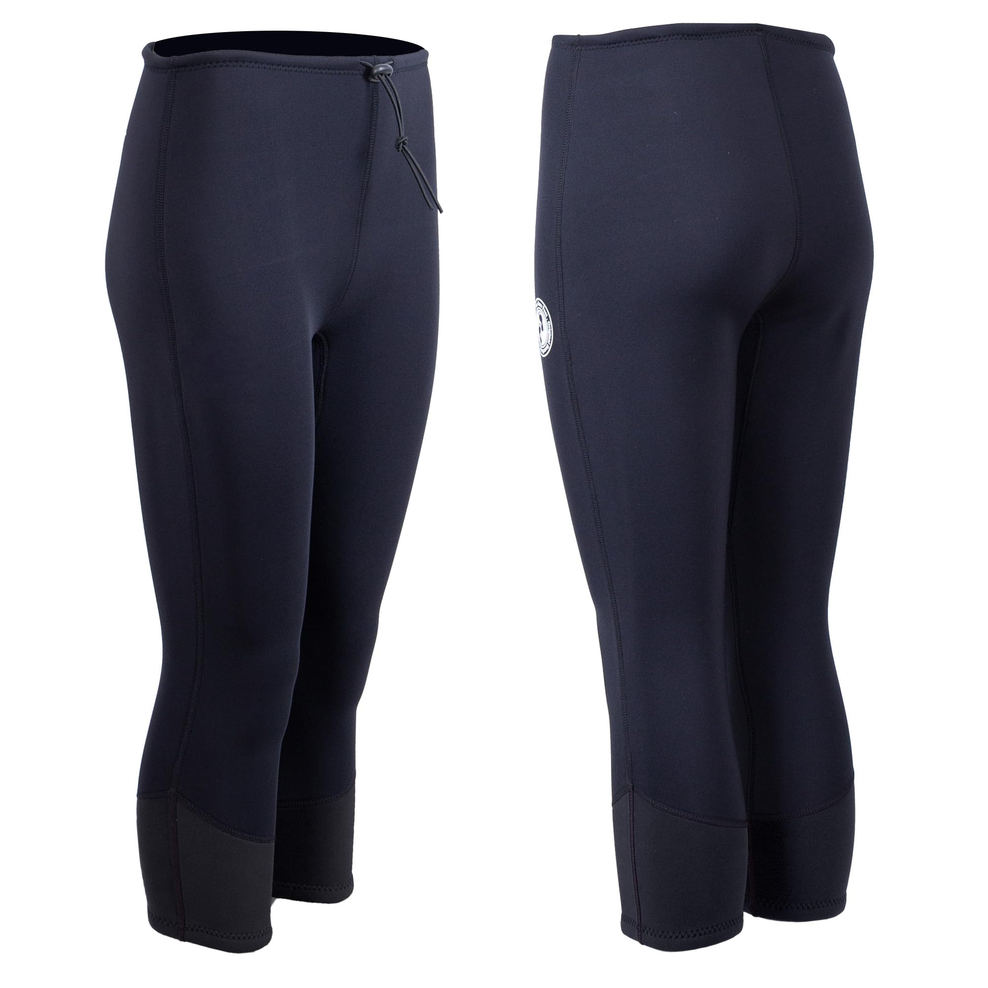 Two Bare Feet Women's Harmony 3/4 Length Capri Wetsuit Pants – 3mm Neoprene Wetsuit Bottoms for Swimming, Surfing, Paddleboarding & Water Sports – Flexible & Lightweight (Black, XS)