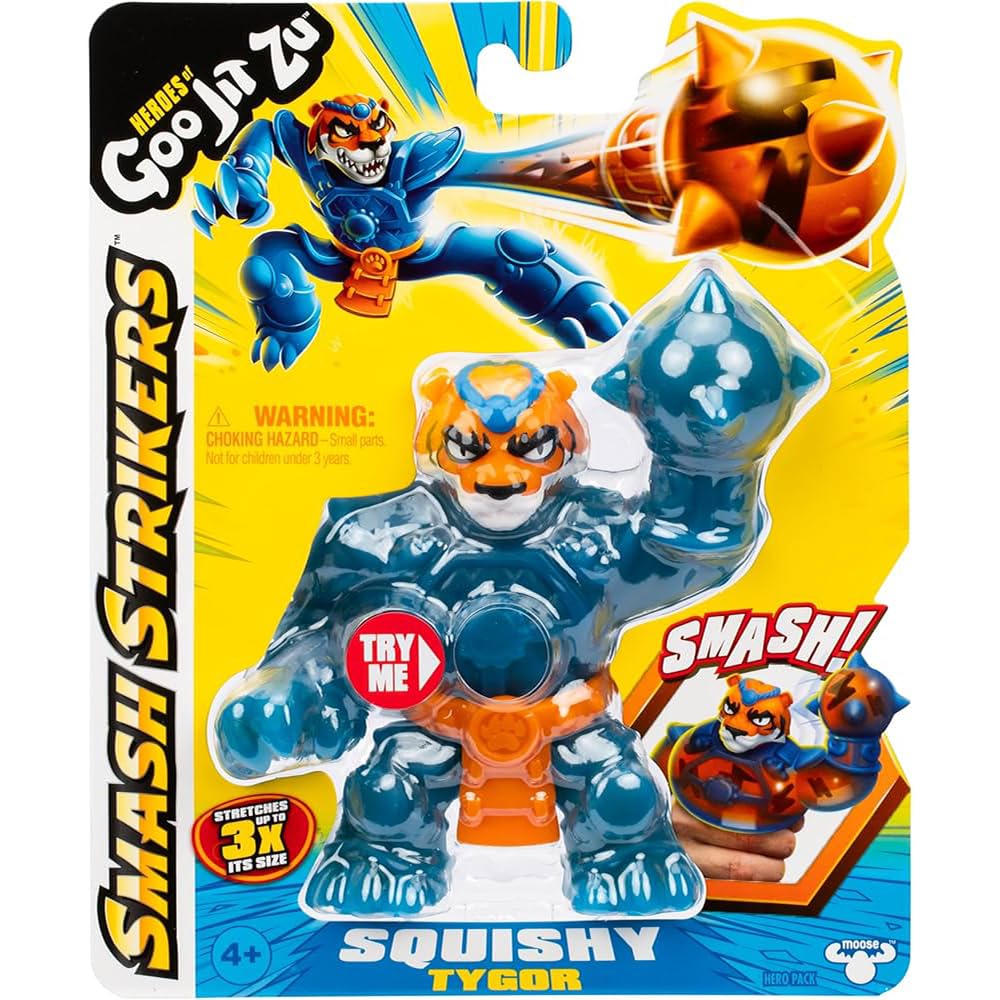 Bandai CO42795 Heroes by GOO JIT Zu Action Figure, Discover the New Smash Strikers Figure Tygor, Kneading and Stretching, Multicoloured