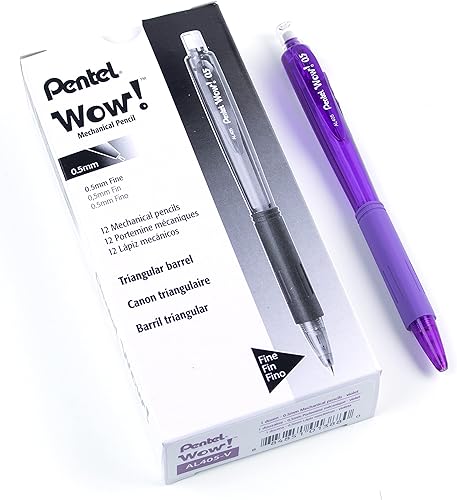Pentel Wow AL405V Lot de 12 porte-mines 0,5 mm Violet
