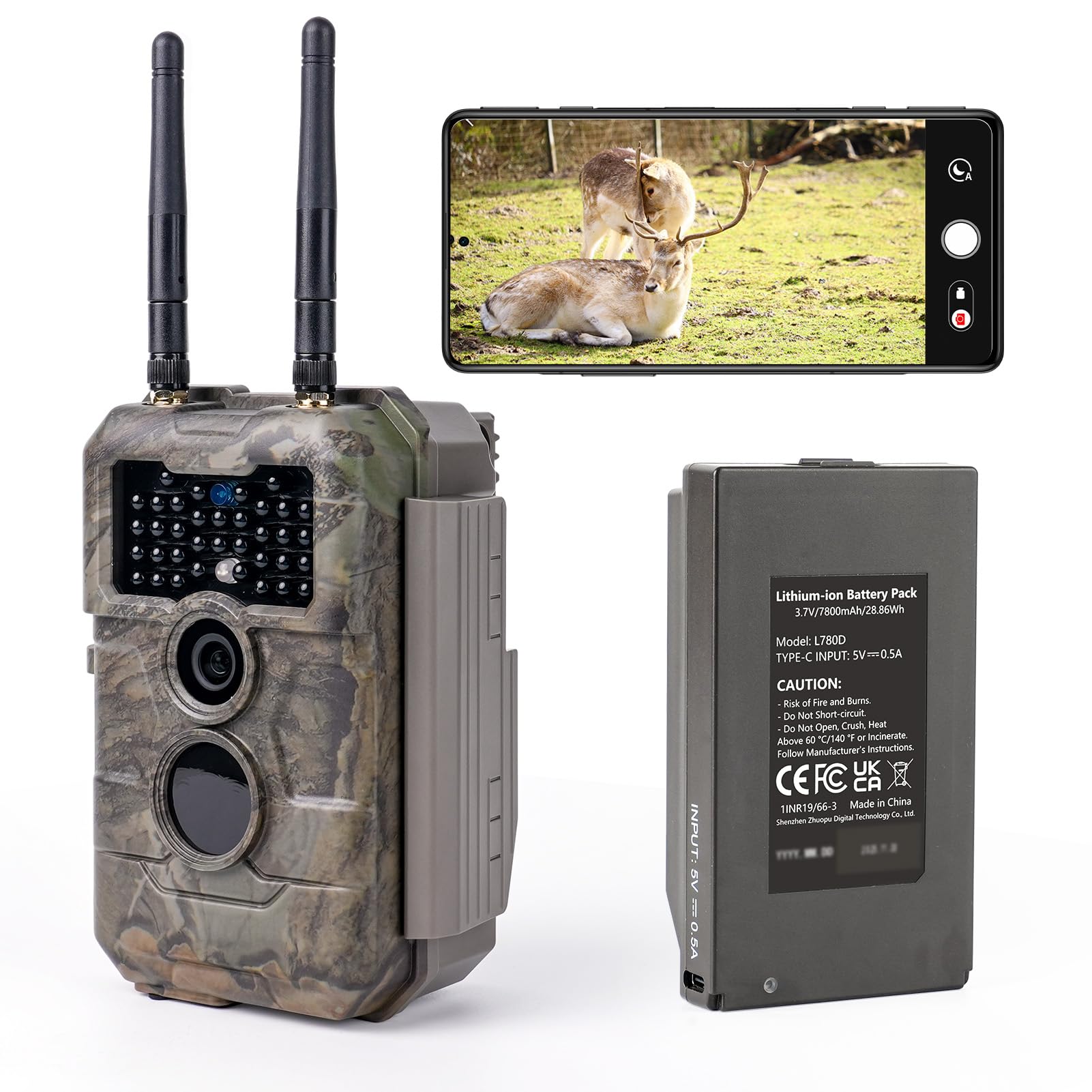 GardePro E6 2.0 Pro WiFi Trail Camera, 4K Video, Rechargeable Battery | Dual Antennas, On…