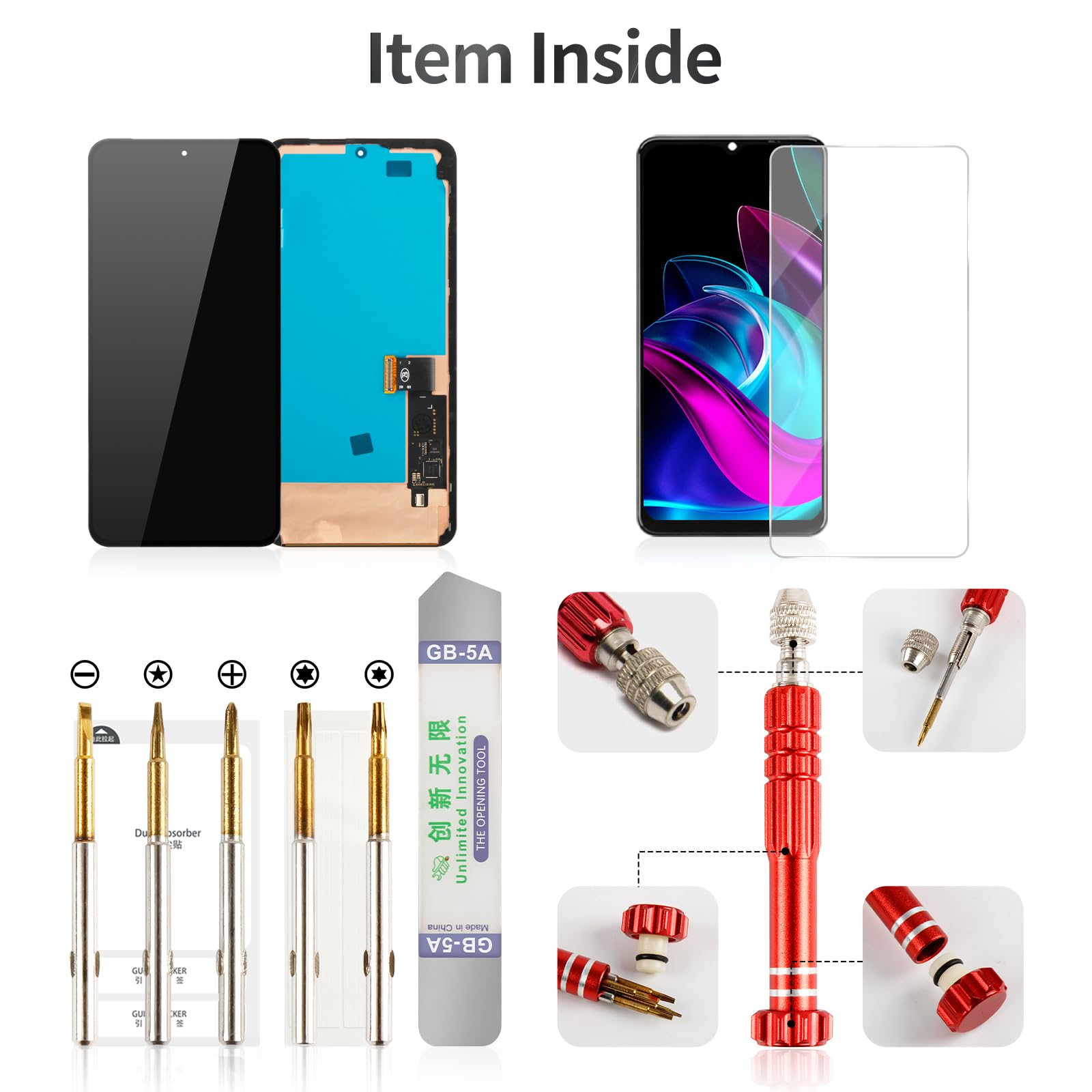 OLED for Google Pixel 8 Pro LCD for Pixel 8 Pro Screen Display Repair for Pixel 8 Pro Digitizer Touch Assembly Kits with Frame GC3VE G1MNW Black