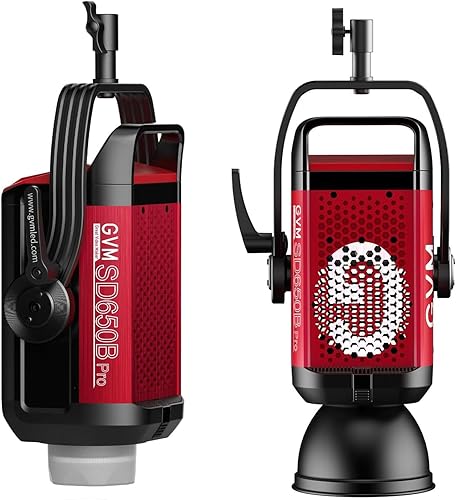 Miniatura 5 de GVM Pro SD650B - Luz de video LED de 650 W, luz de estudio con montaje Bowen, kit de iluminación fotográfica 81300luxm con cubierta estándar de 45,