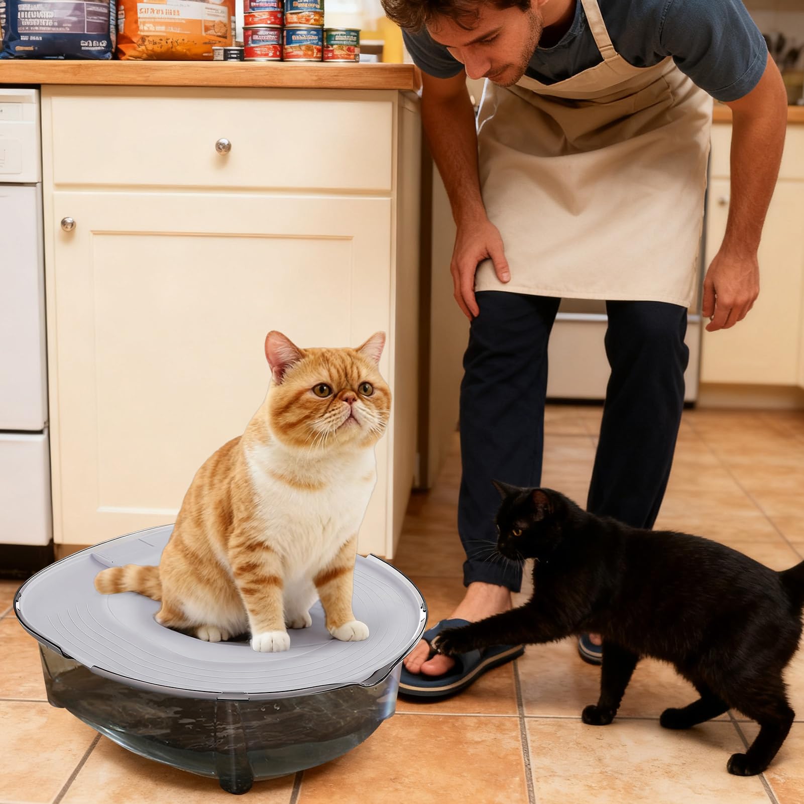 Piccola per gatti - Antispruzzo rimovibile, per gattini con controllo degli odori, antispruzzo, contiene odori con design speciale | per gattini e gatti di piccola