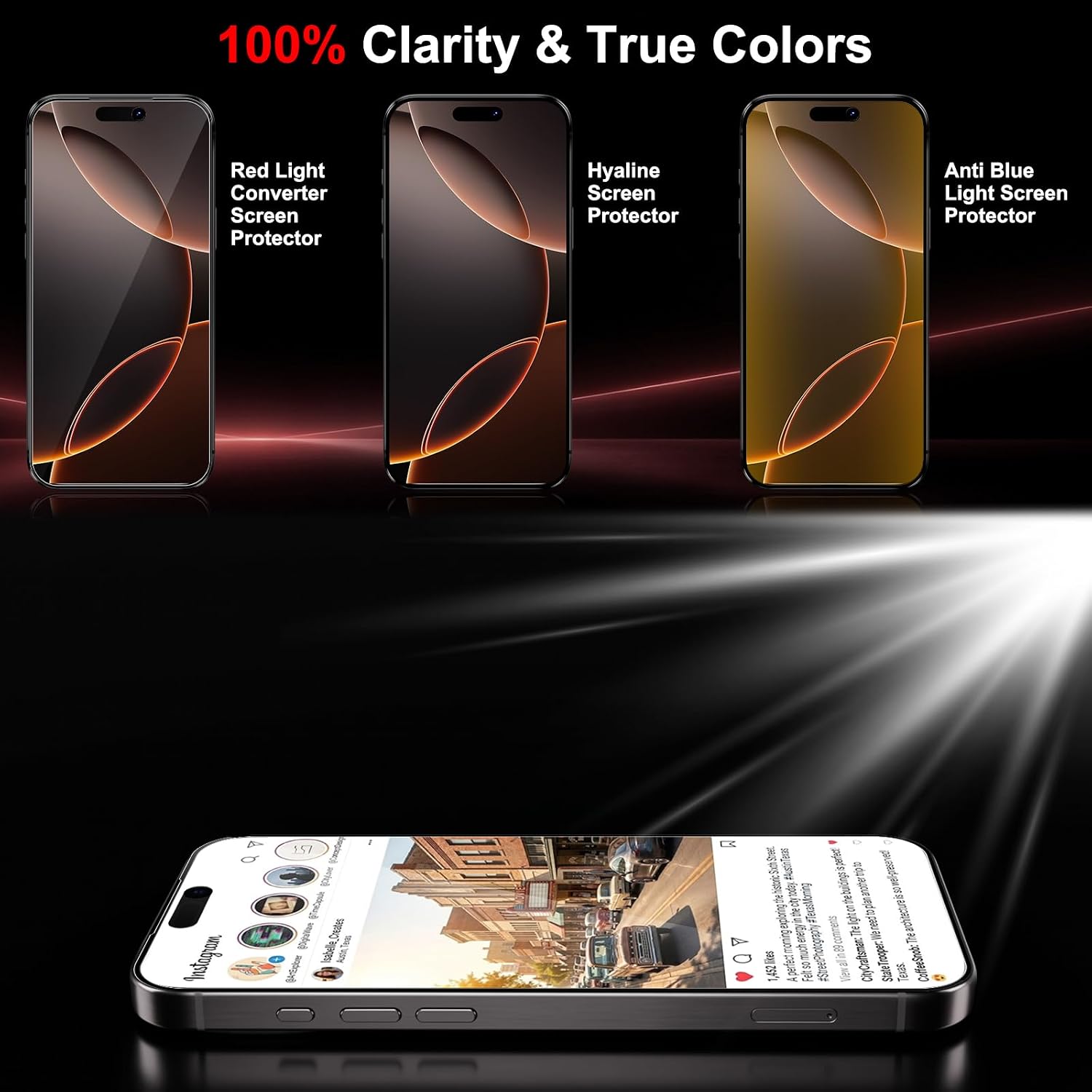  for iPhone 18 Pro Max Red Light Converter Screen Protector thumbnail