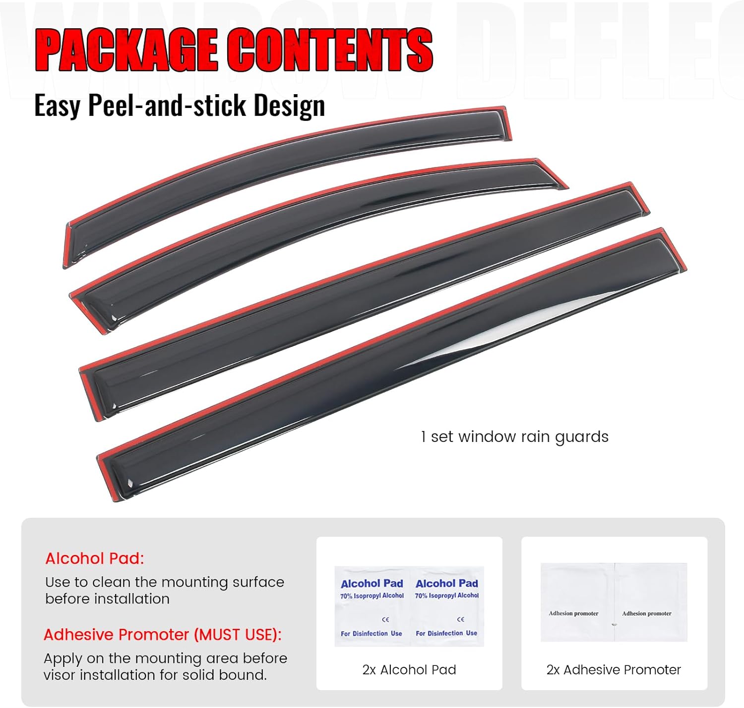 IKON MOTORSPORTS in Channel Window Visors Compatible with 2021-2026 Toyota Sienna, Slim Style Acrylic Smoke Rain Guards, Side Window Wind Deflectors 4PCS