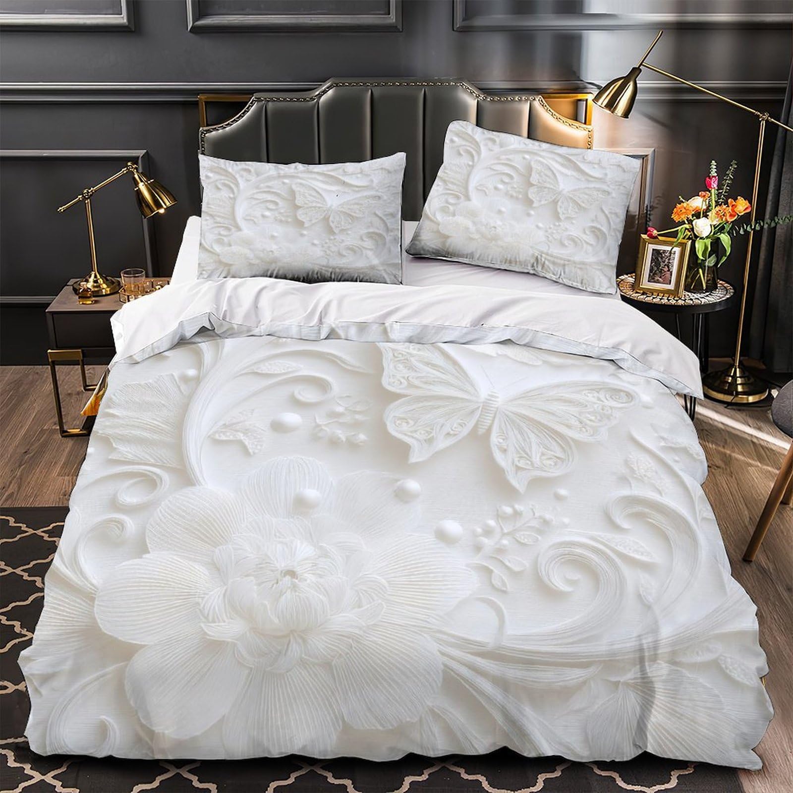 Parure de lit 3D peinture à l'encre avec housse de couette King haut de gamme