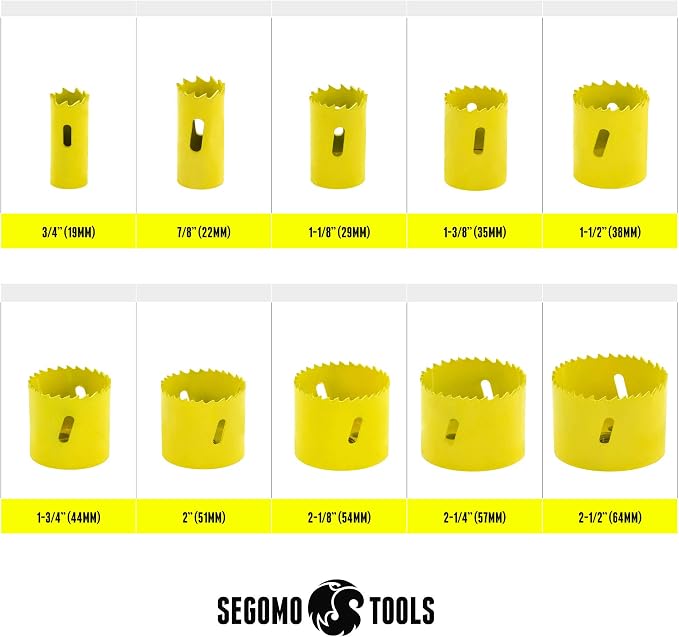 Kit de 16 piezas de sierras de corona bi-metal miniatura 3