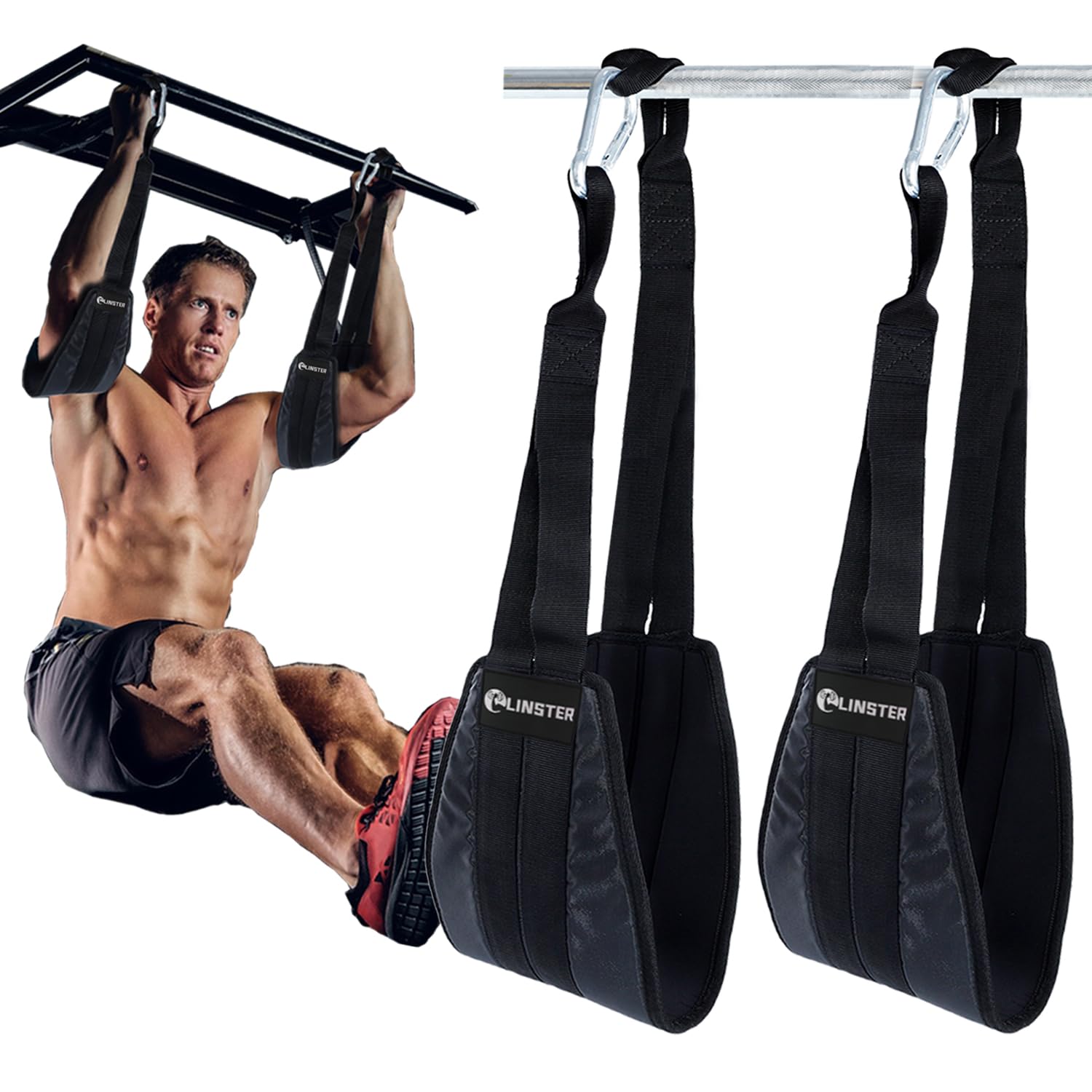 Boucles abdominales, sangles ventrales suspendues pour soulever les jambes, sangle rembourrée épaisse pour osciller