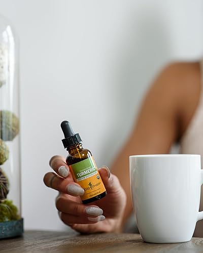 Miniatura 7 de Extracto de raíz de cúrcuma orgánica certificada Herb Pharm para apoyo al sistema musculoesquelético DTURM01 1 Ounce 1 1