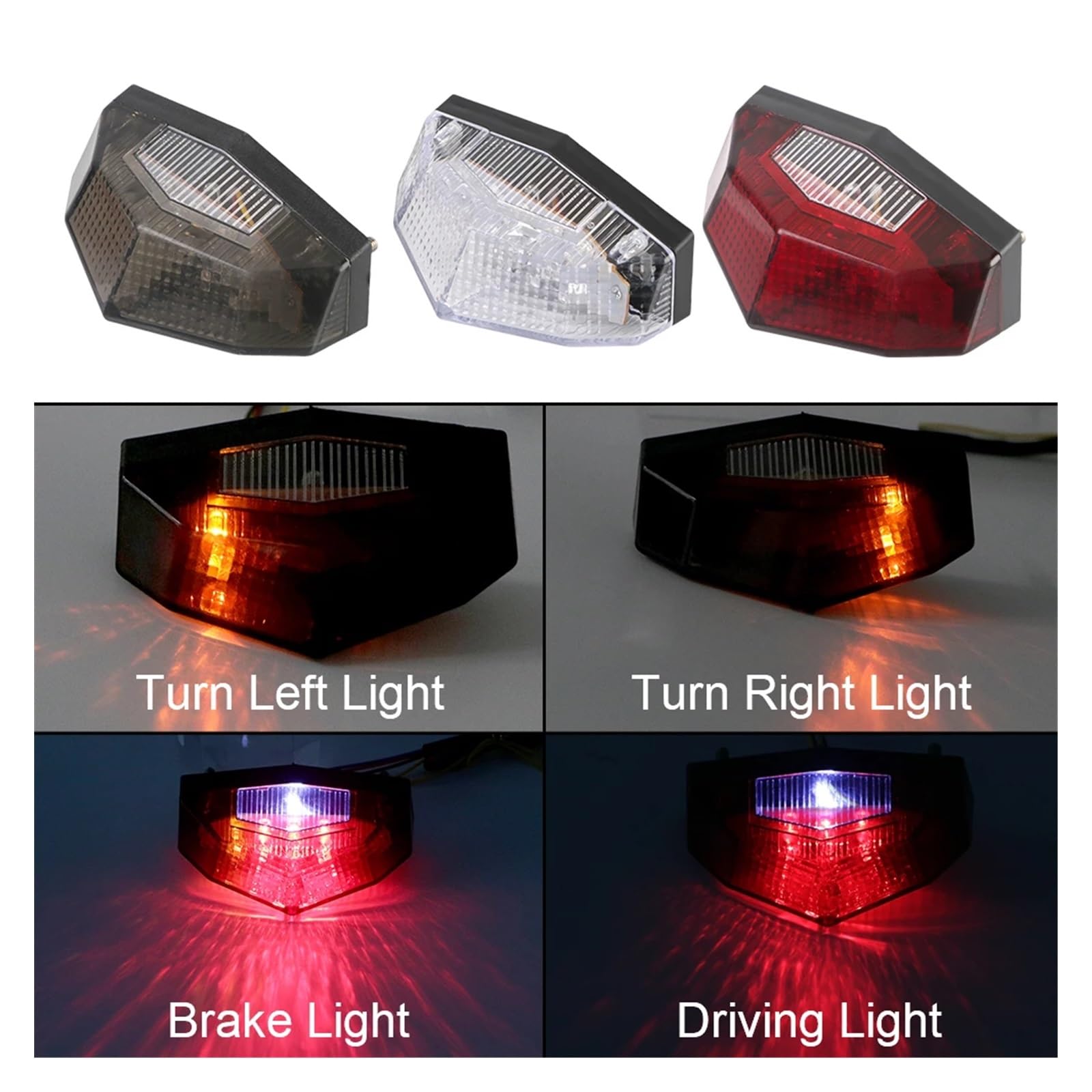 Moto Luci Arresto Freno 11 LED Fanale Posteriore Per Moto - Foto 13