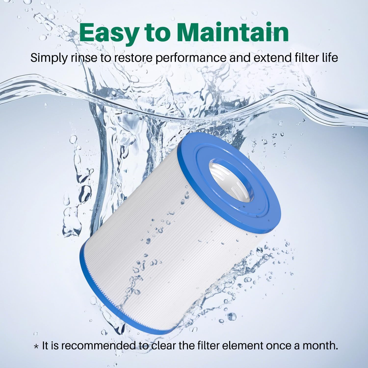 TOREAD PRB25SF Spa Filter Replaces Unicel C-4405, Marquis 20342, Filbur FC-2387, PRB25SF-PAIR, R172464, APCC7062, CMP 25392-000-100, 17-2464, 817-5010 Hot Tub Filter, 2 Pack - Image 6