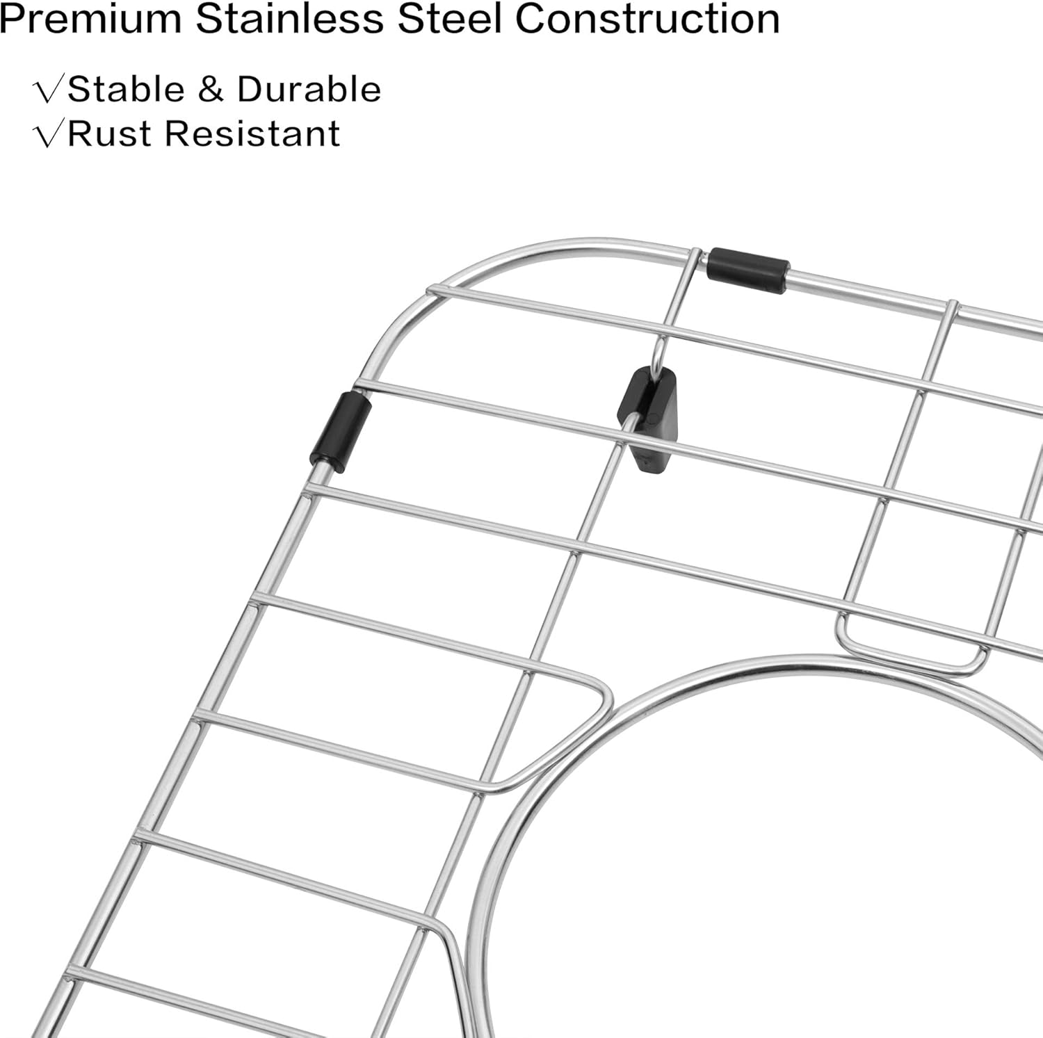 Kitchen Sink Grid,27 13/16" X 14 5/16" Sink Protectors for Kitchen Sink,Stainless Steel Sink Grate with Center Drain