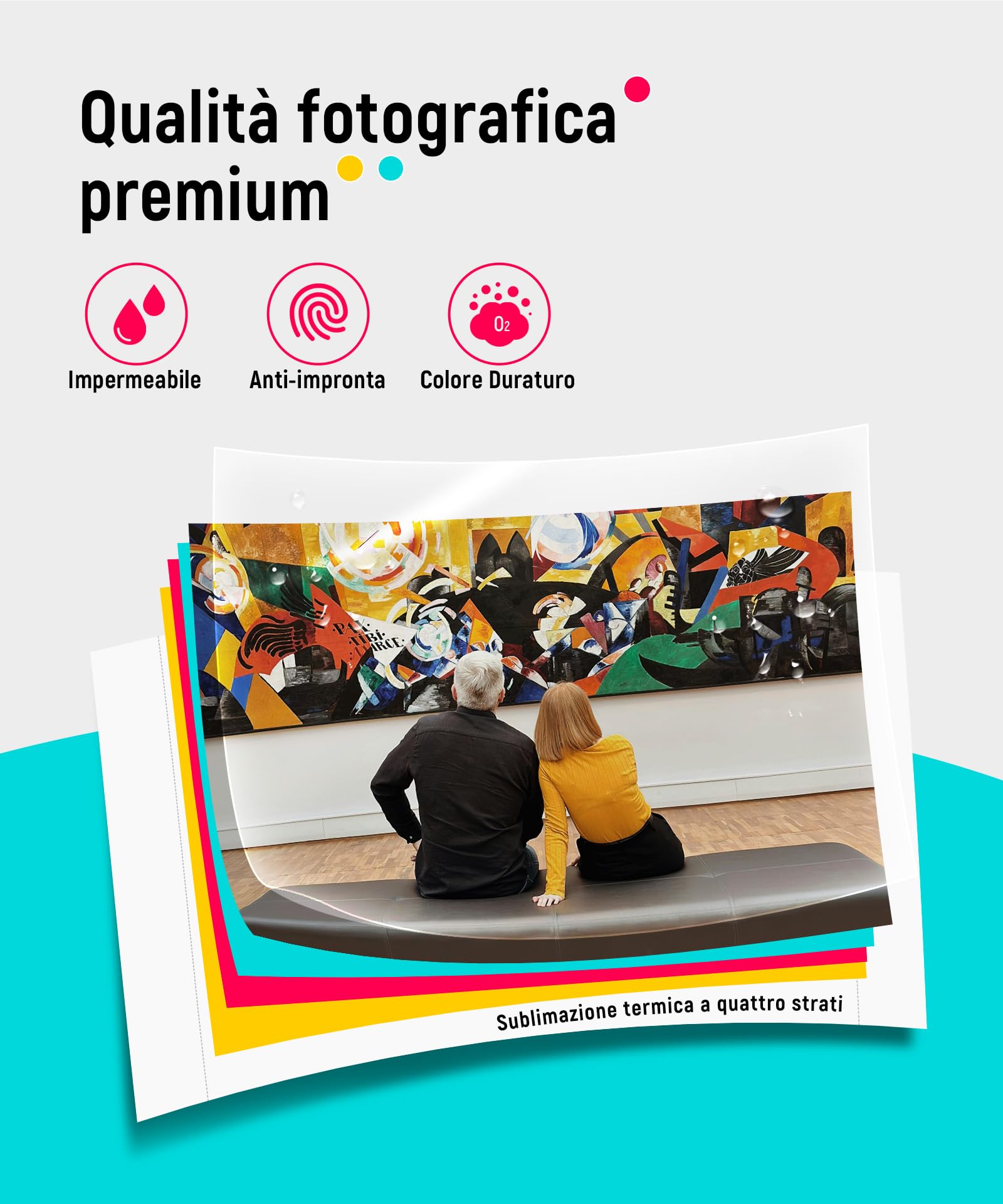 Liene Amber M100 Stampante Fotografica Portatile per Smartphone(10x15cm), WiFi Stampante a Sublimazione per PC/iPhone/Android, Cartuccia d'inchiostro e 100 Carte Fotografiche incluse, 300DPI