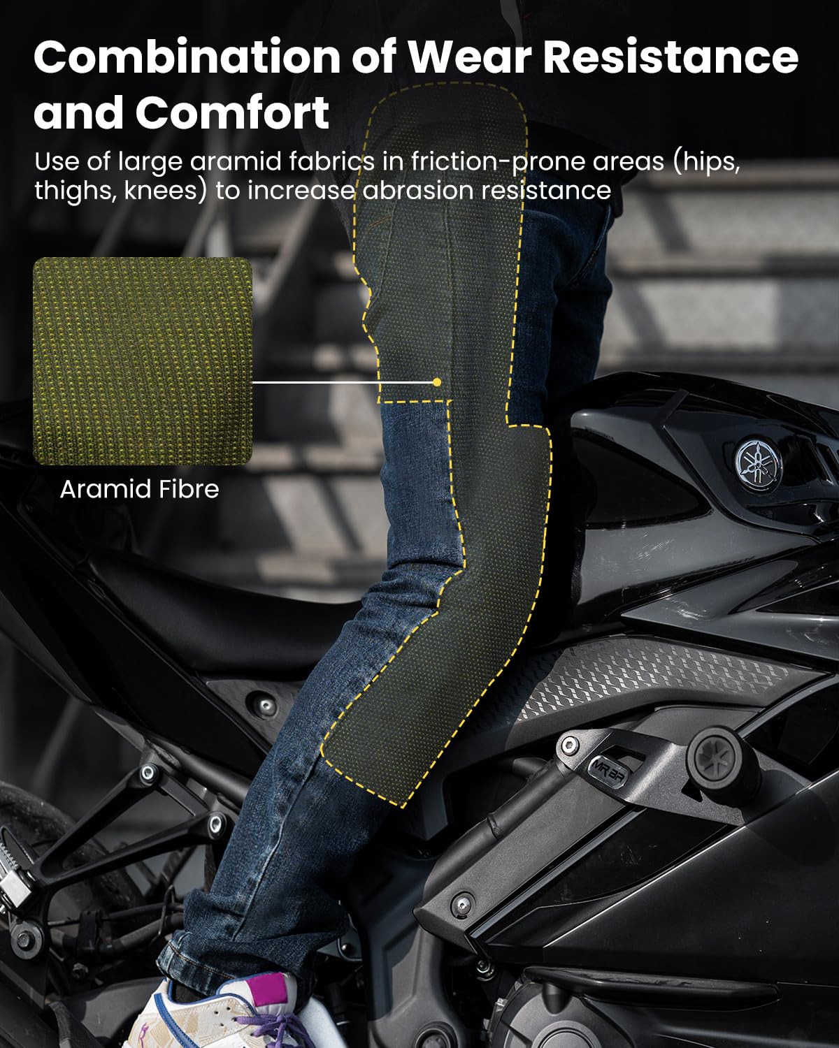 Amazon.com: ILM Motorcycle Riding Pants CE Armored Motorbike Jeans