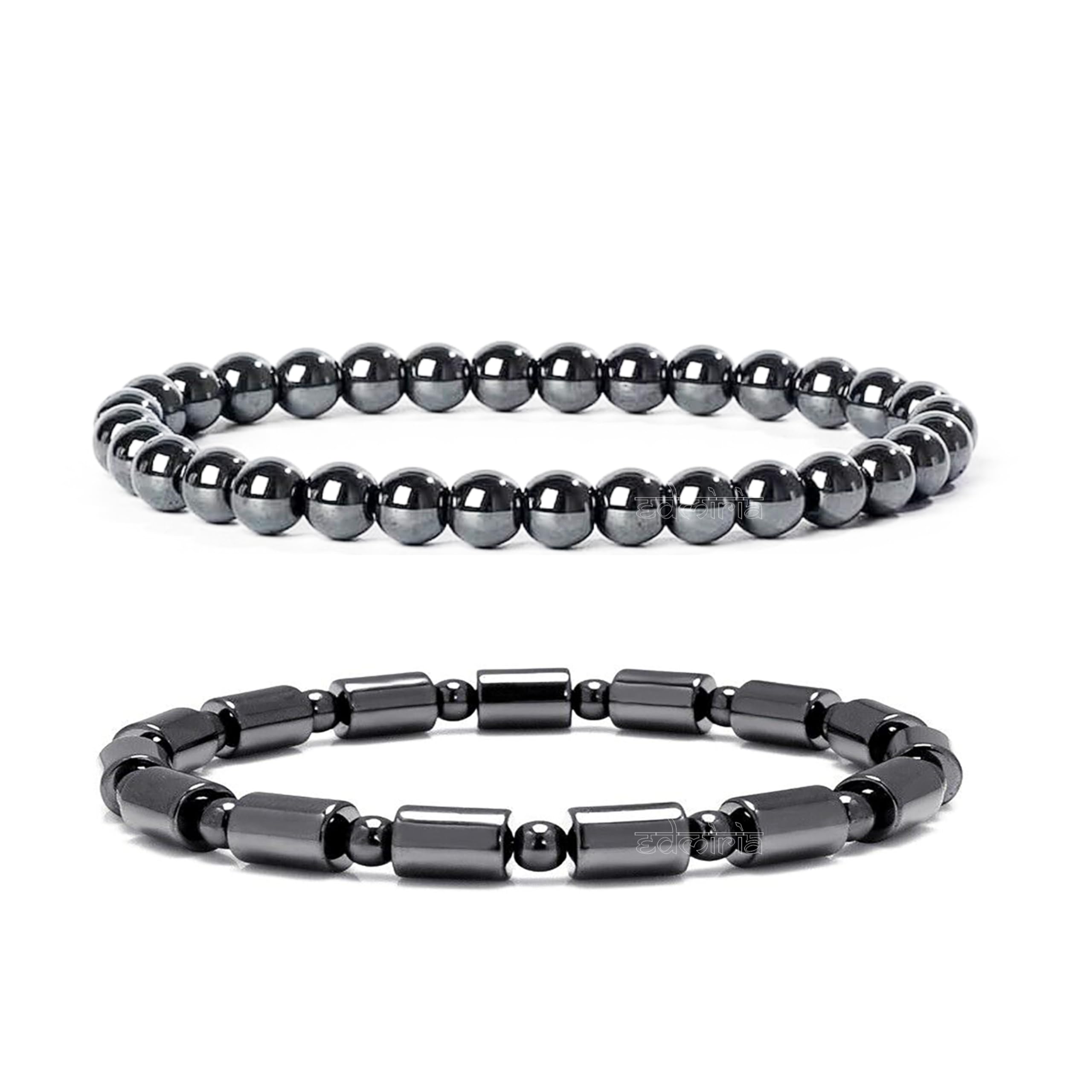 Edmiria 6mm Magnetic Hematite Natural Gemstone Metal Balancing