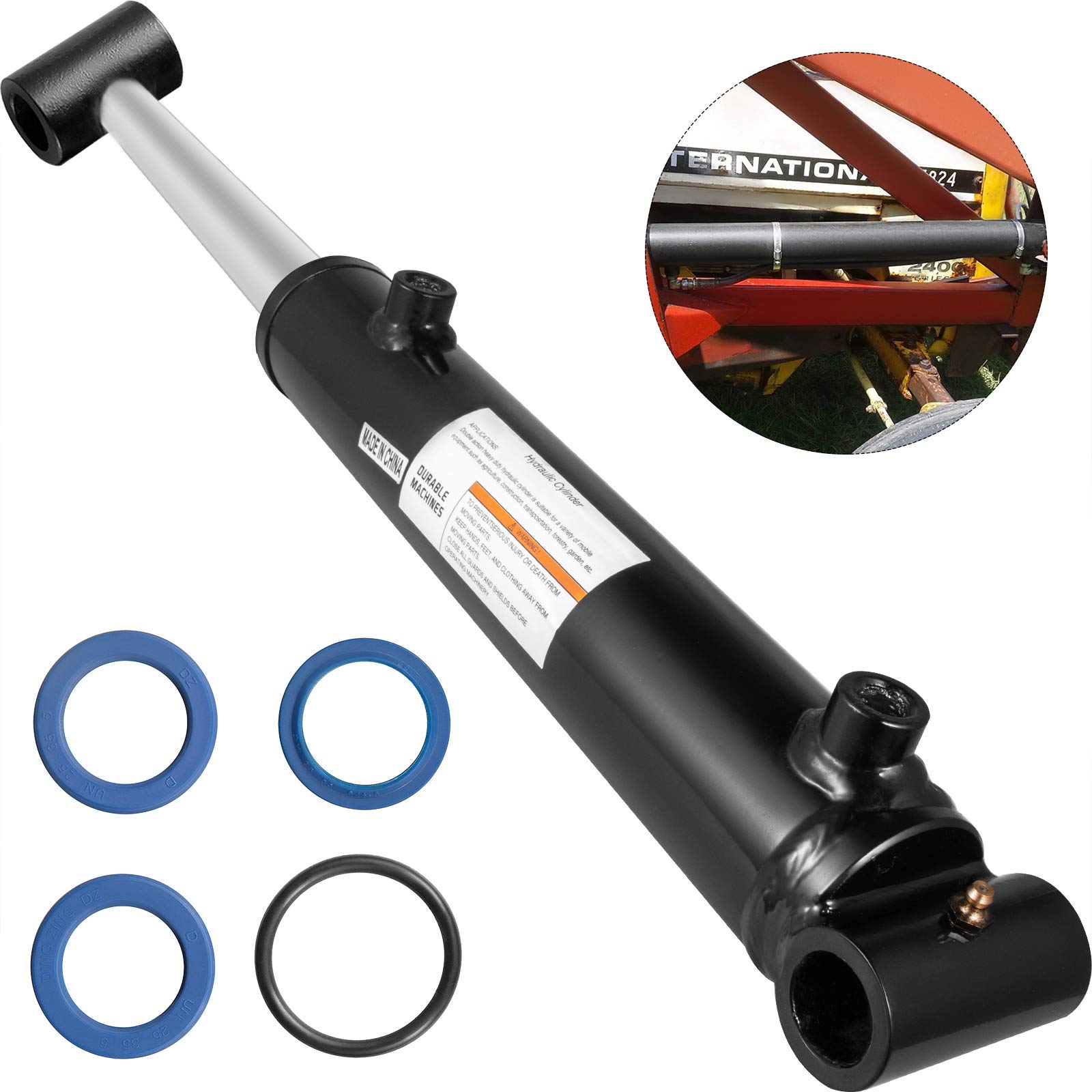 Buy Bestauto Hydraulic Cylinder 2’’ x 8 Inch Hydraulic Ram Cylinder