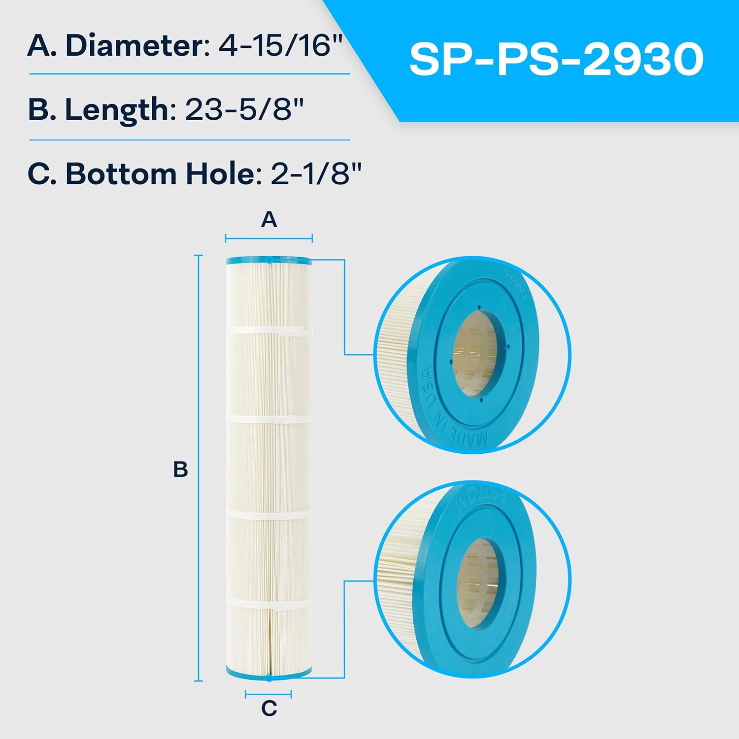 SpiroPure Replacement for Unicel C-4970 Waterway 75 817-7500 Pleatco PCAL75 Filbur FC-2930 Hot Tub Spa Pool Filter Replacement Cartridge