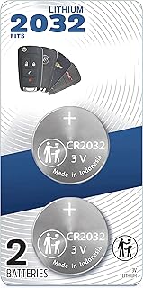 (2 Pack) CR2032 2032 Remote Key Fob Keyless Battery OEM (Bundle W. Tool) 2010-2016 for Buick Chevy Chevrolet GMC Encore Lacrosse Regal Verano Camaro SS Etc. (OHT01060512) - FITS 3, 4, and 5 Buttons