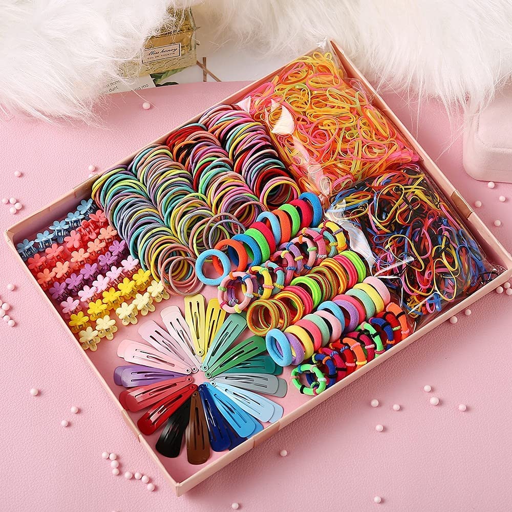 KLEBREIS 880 Pcs Girls Hair Accessories Set, Baby Little Girls