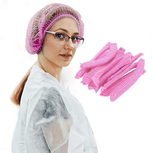 Miniatura 8 de Paquete de 100 gorras no tejidas desechables de 21 pulgadas para el cabello, para hospital, salón, spa, catering y espacio de trabajo sin polvo