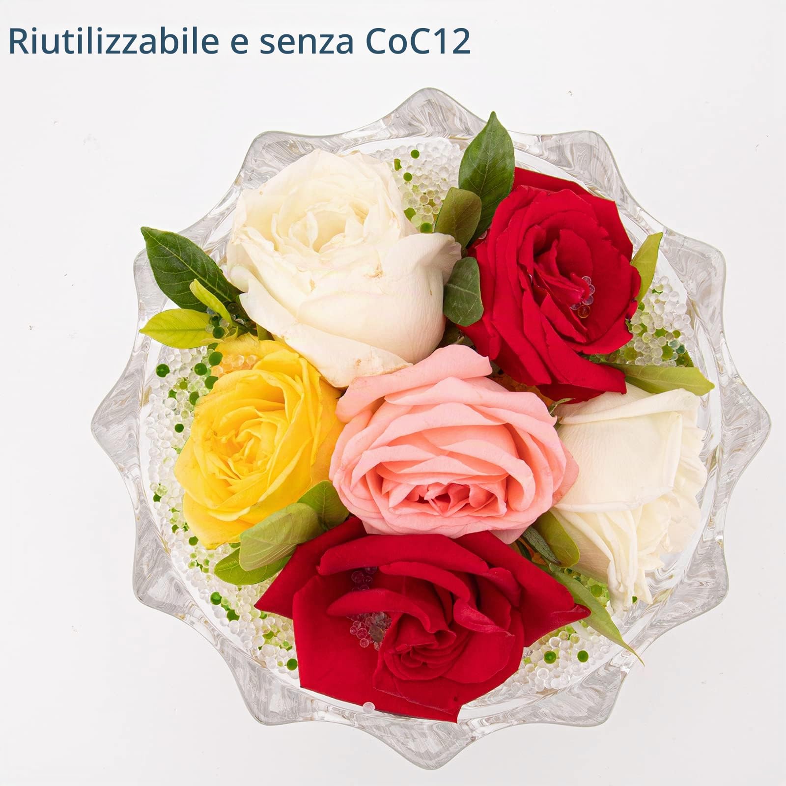 O2frepak Cristalli Essiccanti per Fiori di Gel di Silice da 2.2 Libbre (1KG), Confezioni di Perline Essiccanti di Gel di Silice Riutilizzabili con Indicazione del Colore