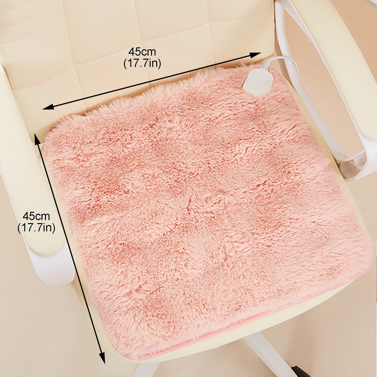 Cojín Calefactor Portátil, Suave Y con 9 Niveles De Calor, Ideal para El Hogar, El Coche, El Sofá, El Camping, Los Viajes O La Oficina.(Pink)