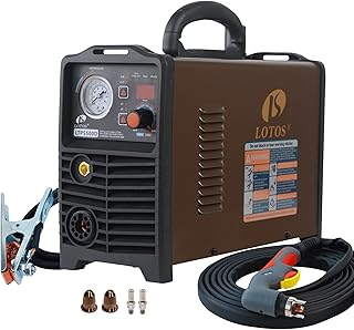 Lotos Supreme LTP5500D Non-Touch Pilot Arc Digital Plasma Cutter, Dual Voltage 110V/220V, 3/4 inch 19mm Clean Cut, Brown