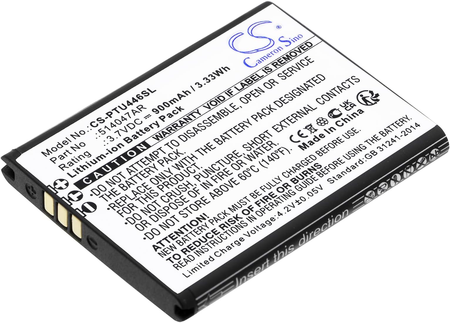 Batteria Per Cellulare Panasonic KX-TU466EXWE, 3,7 V, Agli Ioni Di Litio