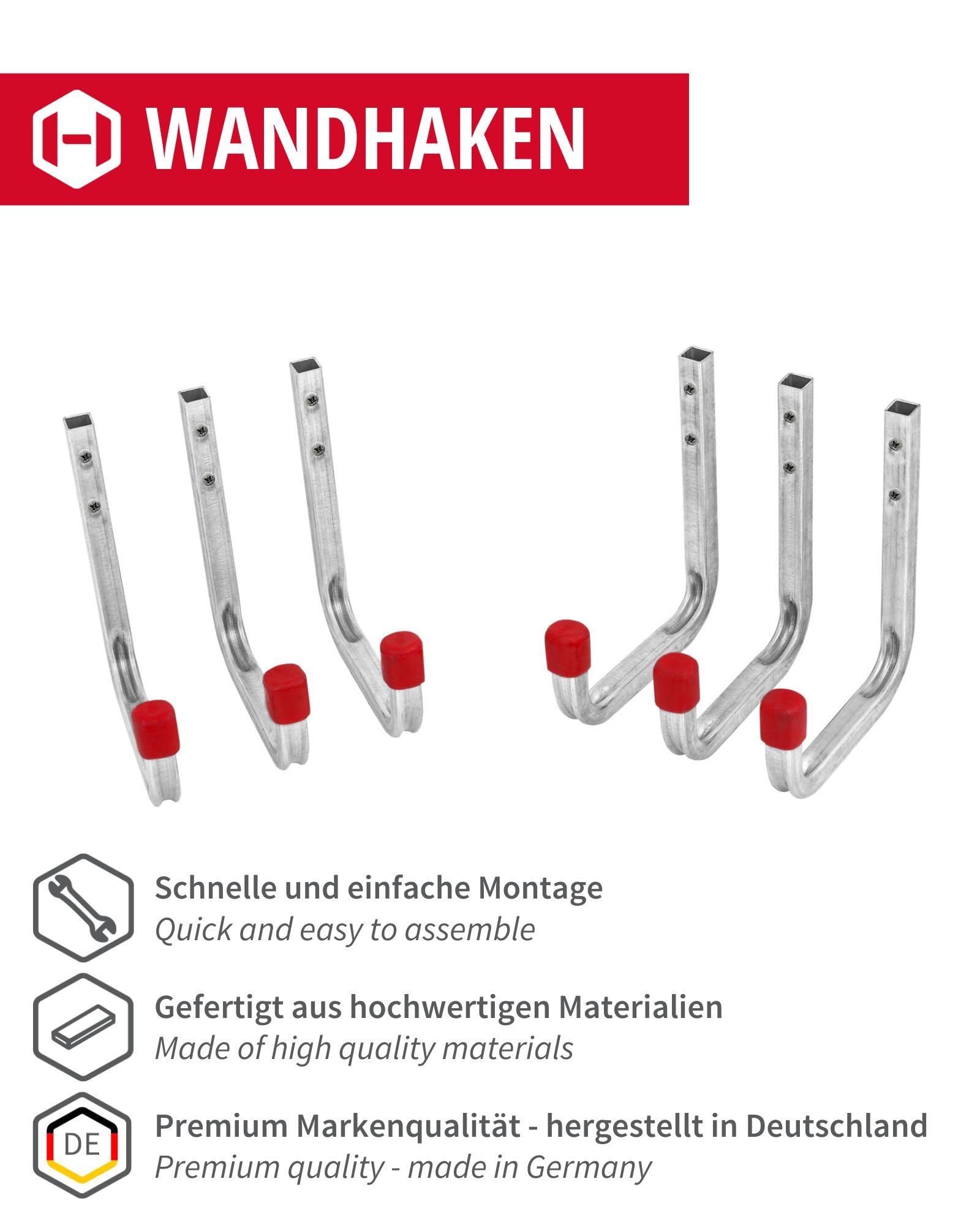 Ganci Da Parete Gedotec 6 Pezzi - MetallO 80x120mm - Portata 30kg - Per Garage - Foto 7