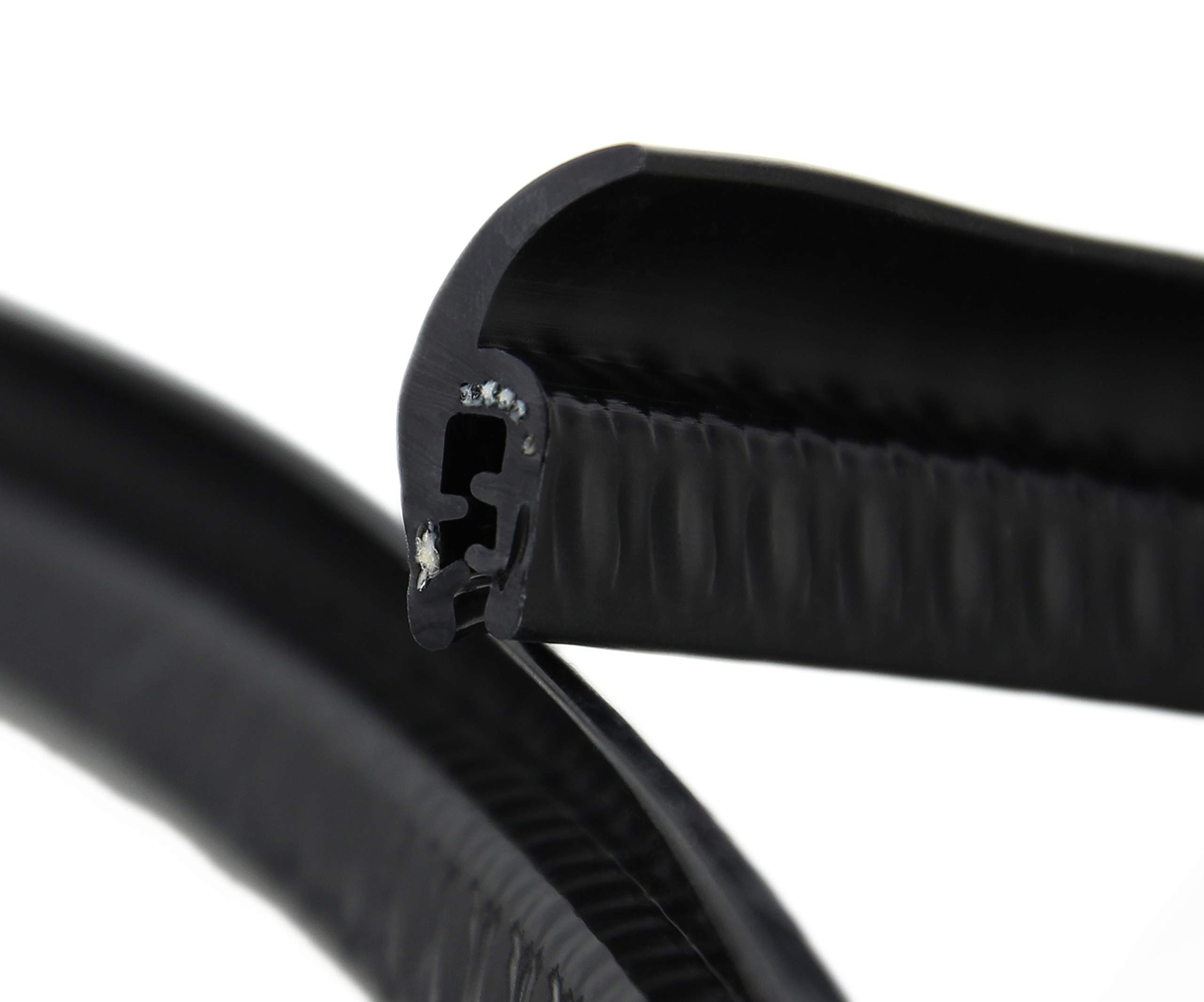 Perfil De Sellado SMI DF8 Para Proteger Bordes - Goma Tipo Musgo Junta Z, Ideal Para Puertas, Ventanas Y Maletero