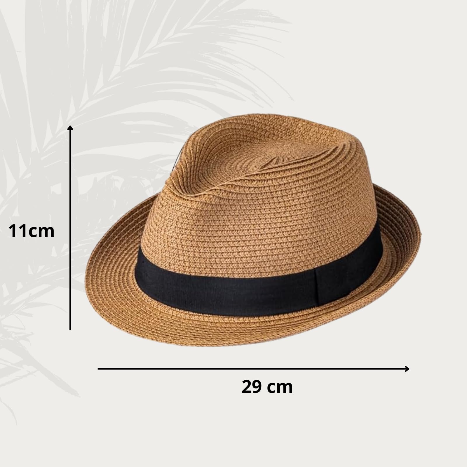 Carnavalife Panama-Hut, Unisex, Strohhut, für Damen und Herren, kurze Krempe, Sommerhut, Sonnenschutz, UPF 50+, Fedora-Strandhut