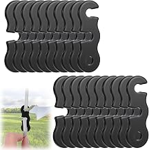 Guyline Tensioner, 20 Pieces Rope Tensioner Aluminum Alloy Camping Tent Guyline Cord Adjuster Paracord Tensione Ultralight Tent Stakes Guy Lines for Outdoor Tents Camping Hiking Accessories (Black)