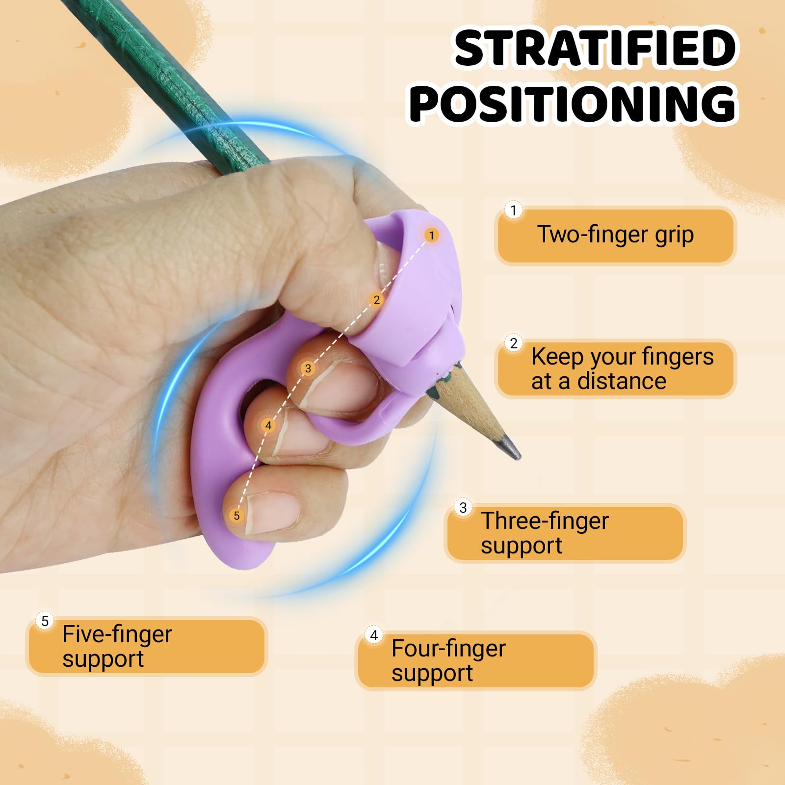 9 Piezas Adaptador Lapiz para Niños, Agarres para Lápices, Soporte Corrector de Escritura, Empuñaduras Ergonómicas, Herramientas de Ayuda para Escribir, para Diestros y Zurdos