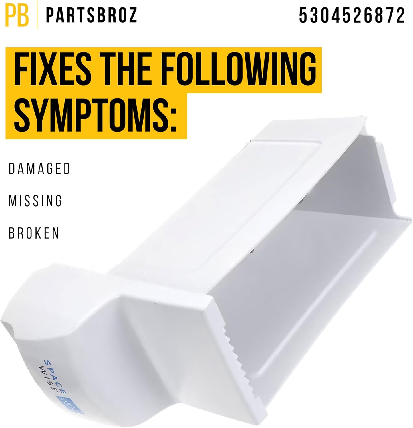 PartsBroz 5304526872 Ice Container Assembly - Compatible with Frigidaire Refrigerator - Replaces AP7014071 PS16543746 Ultra Durable Replacement Repair Parts Heavy-Duty Quick DIY Fix