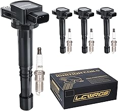 Set of 4 Ignition Coil Pack Spark Plugs Fits for Honda Accord CRV Civic SI Element Acura RSX CSX 2002 2003 2004 2005 2006 2007 2008 2009 2.4 2.0 L4 Ignition Coils Spark Plugs UF311 UF583 C1382