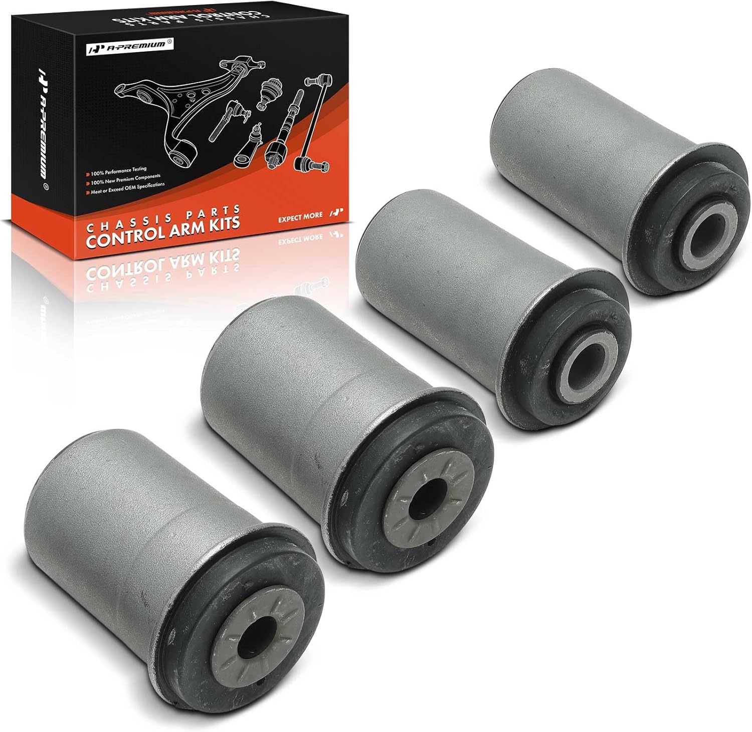 A-Premium Set of 4, Front Lower Control Arm Bushing Kit, Compatible with Ford F-150 1997-2003, F-150 Heritage 2004, F-250 1997-1998, Expedition 1997-2002 & Lincoln Navigator 1998-2002, RWD