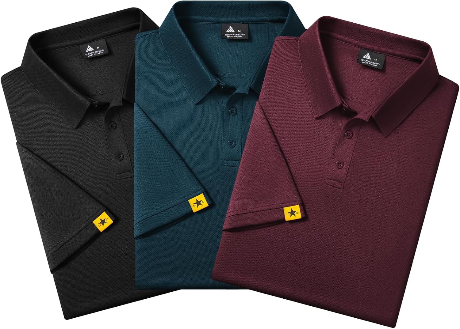 SECOOD 3 Pack Polo Shirts for Men Short Sleeve Moisture-Wicking Golf Shirts Athletic Casual Collared T-Shirt - Image 3