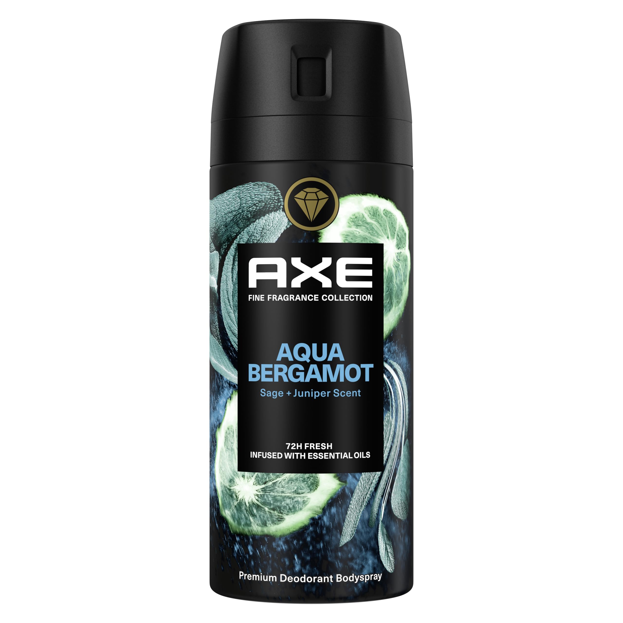 Axe Pack Ahorro Desodorante en Aerosol para Hombre Aqua Bergamot Fragancia Premium, 6 x 150 ml