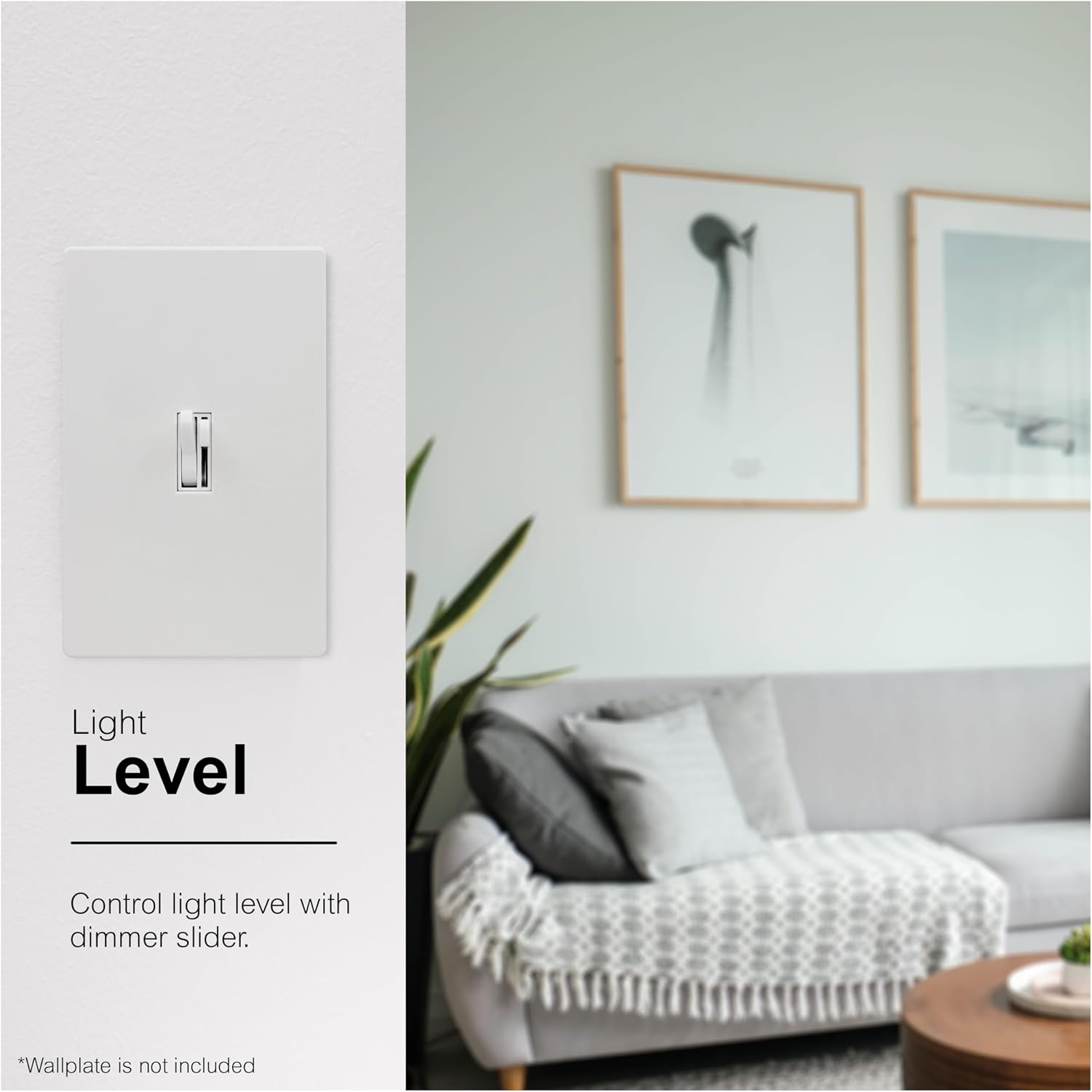 GE 18025 Dimmer, Toggle On/Off, White