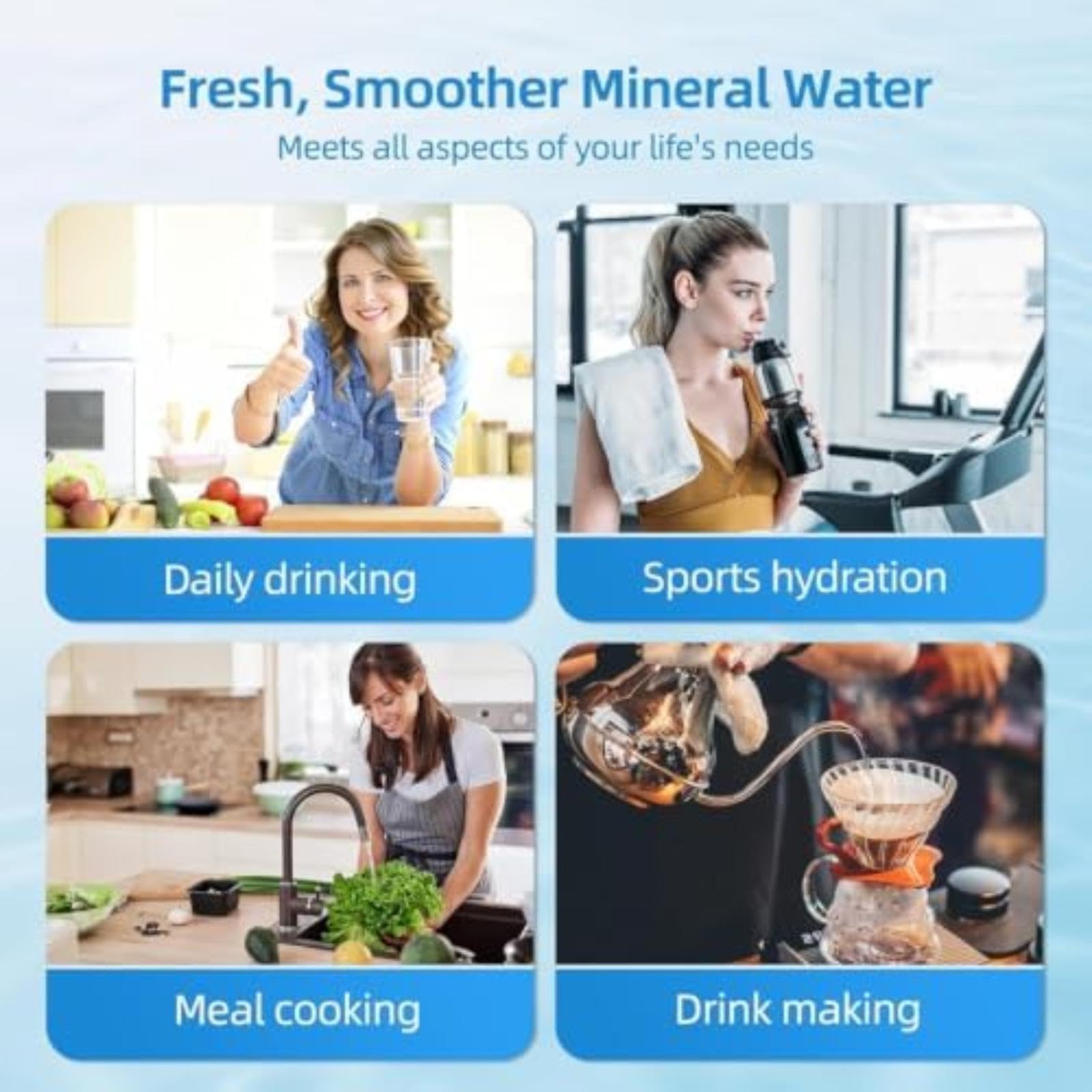 4-pak 10-calowy wkład do oczyszczania wody T33 montowany z tyłu z węglem aktywnym, do systemów odwróconej osmozy i większości oczyszczaczy Filtr końcowy oczyszczacza wody filtr wody na