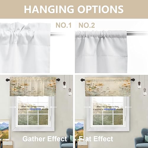 Miniatura 1185 de Cenefas de cocina modernas con patrón de cobre marrón dorado para ventanas, cenefas opacas abstractas de marcas de arañazos y cortinas opacas