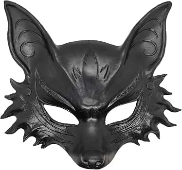 Masque Demi-visage Renard Blanc Pour Cosplay Et Fête - Halloween, Soirée Masquée, Carnaval