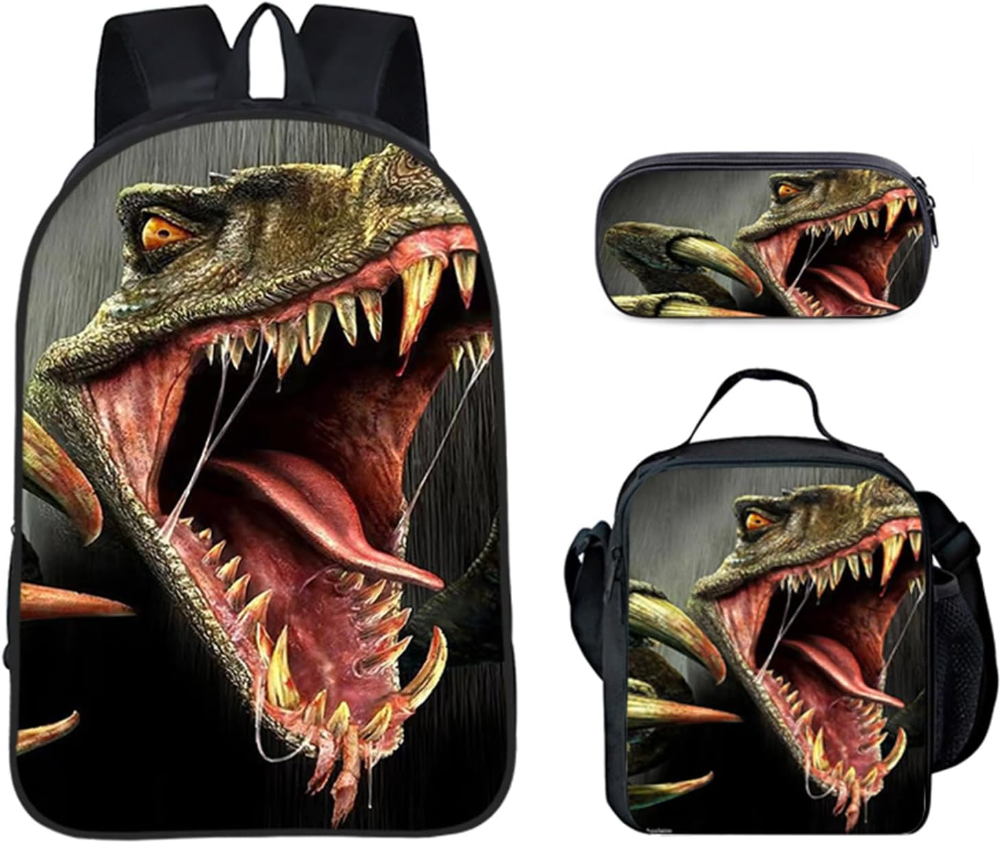 CNRYRIO Dinosaur Backpack 3in1 Kids School Bag Backpack