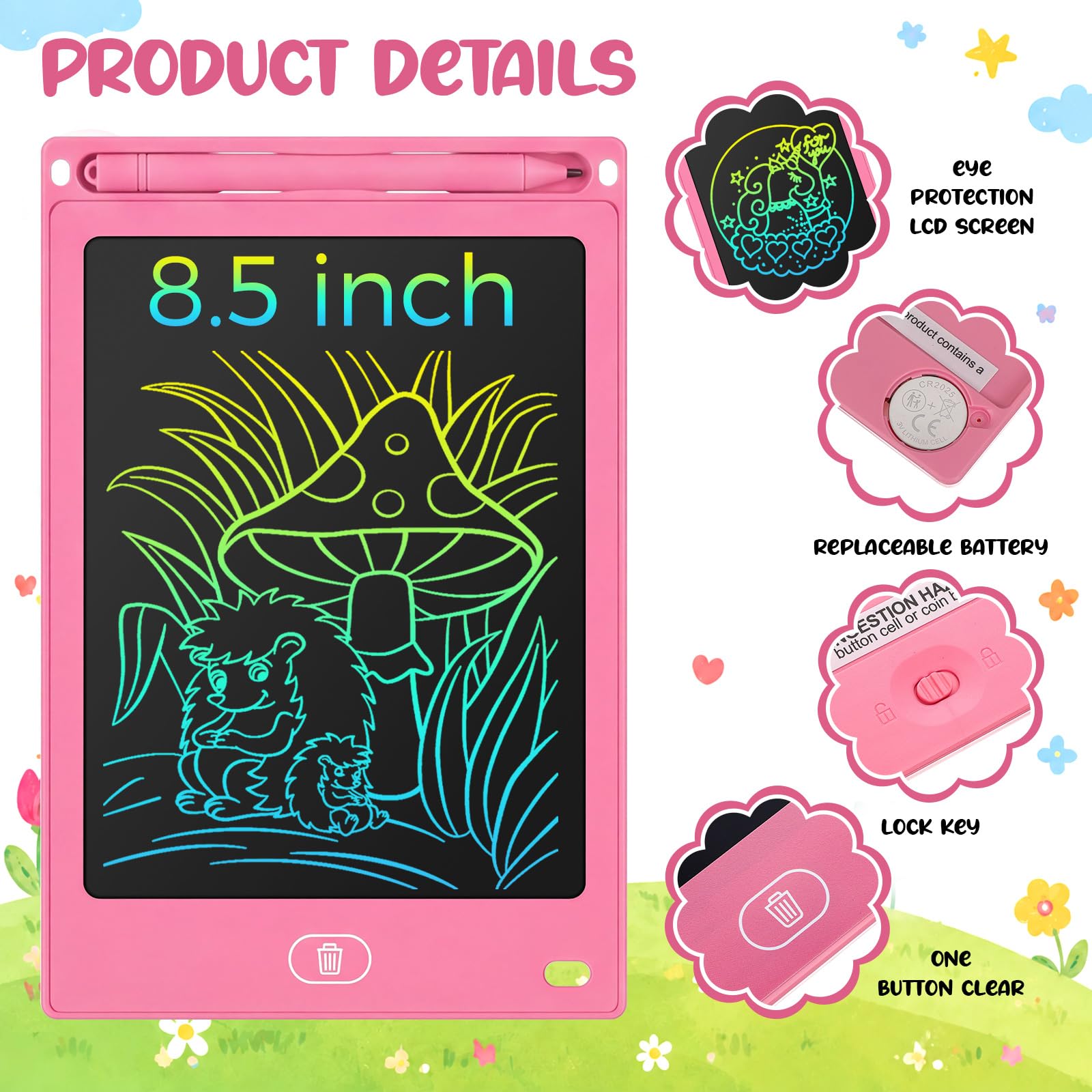 Zhehao Lot de 24 tablettes d'écriture LCD pour enfants, couleur bonbon